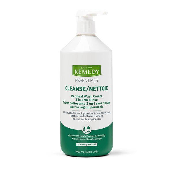 Remedy Essentials No-Rinse perineal 3-in-1 Wash Cream, CASE/6