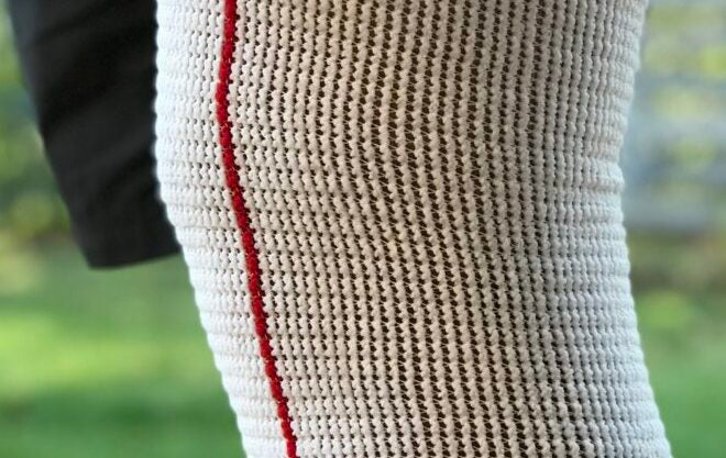 EdemaWear Stockinet, Large, Red Stripe