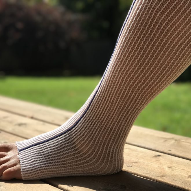 EdemaWear Stockinet, Small, Navy Stripe