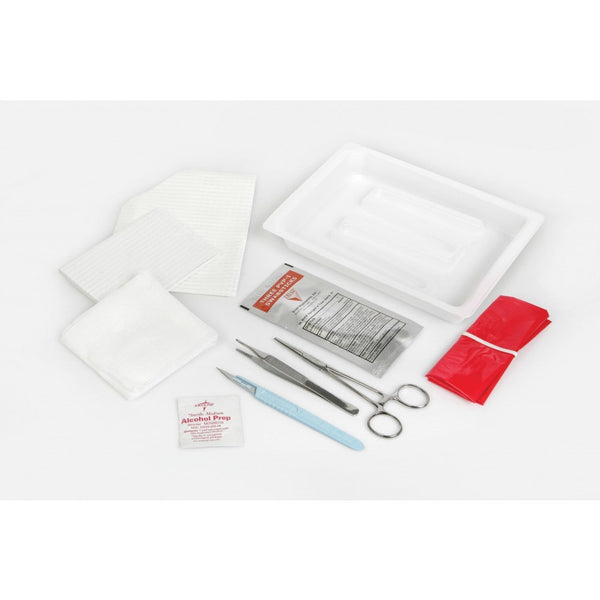 Sterile Dressing Tray. Forceps, Gauze, Under pad, CSR wrap
